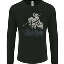 Knights Templar St Georges Day Horse Dragn Mens Long Sleeve T-Shirt Black