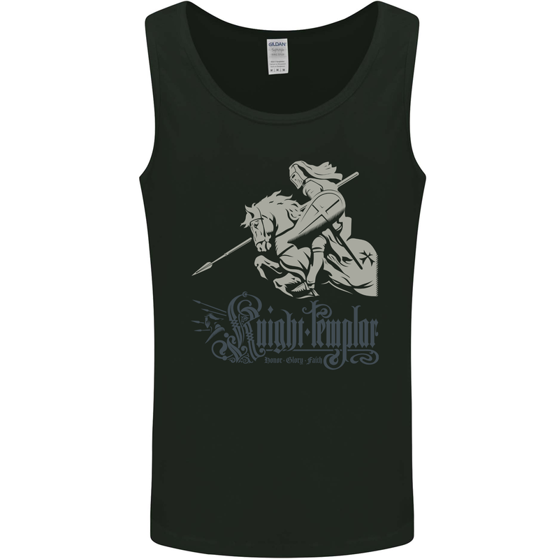 Knights Templar St Georges Day Horse Dragn Mens Vest Tank Top Black