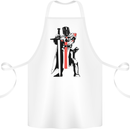 Knights Templar With Broad Sword Cotton Apron 100% Organic White