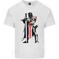 Knights Templar With Broad Sword Mens Cotton T-Shirt Tee Top White