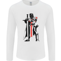 Knights Templar With Broad Sword Mens Long Sleeve T-Shirt White