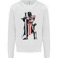 Knights Templar With Broad Sword Mens Sweatshirt Jumper White