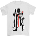 Knights Templar With Broad Sword Mens T-Shirt 100% Cotton White