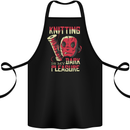 Knitting is My Dark Pleasure Sewing Cotton Apron 100% Organic Black