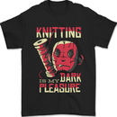 Knitting is My Dark Pleasure Sewing Mens T-Shirt 100% Cotton Black