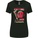 Knitting is My Dark Pleasure Sewing Womens Wider Cut T-Shirt Black