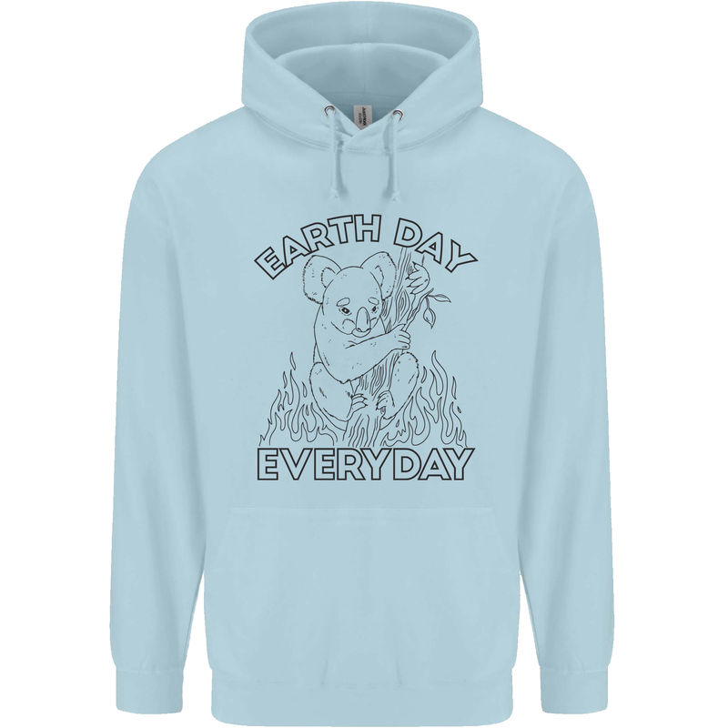 Koala Bear Earth Day Everyday Climate Change Childrens Kids Hoodie Light Blue