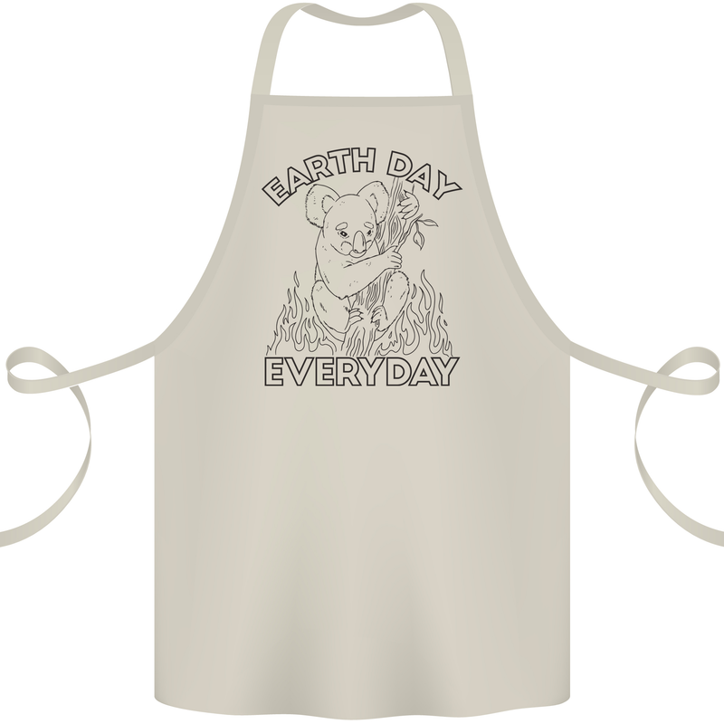 Koala Bear Earth Day Everyday Climate Change Cotton Apron 100% Organic Natural