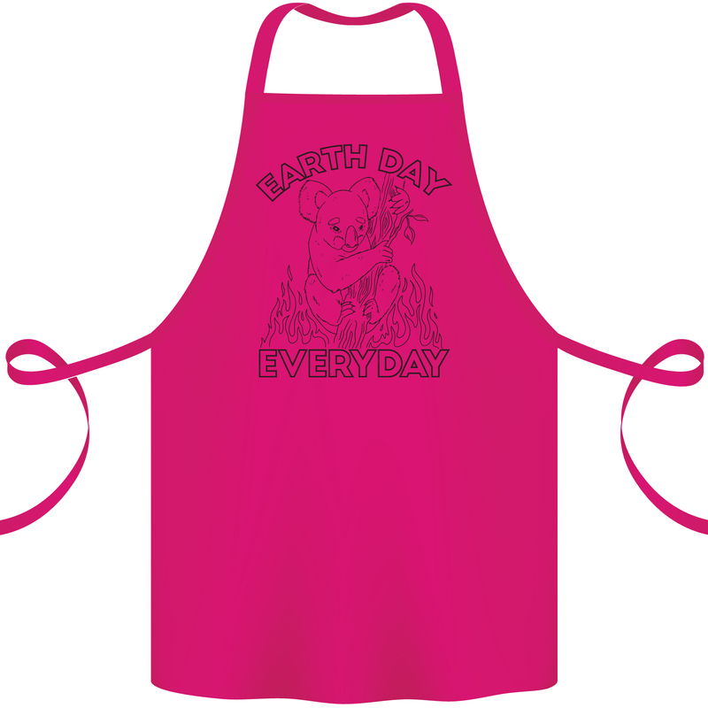 Koala Bear Earth Day Everyday Climate Change Cotton Apron 100% Organic Pink