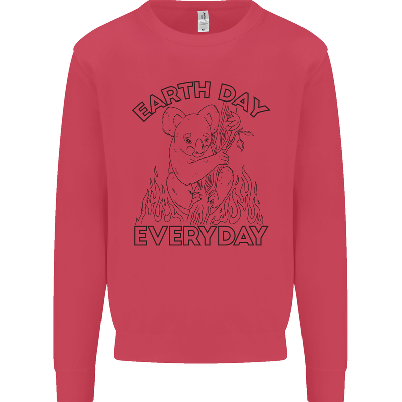 Koala Bear Earth Day Everyday Climate Change Kids Sweatshirt Jumper Heliconia