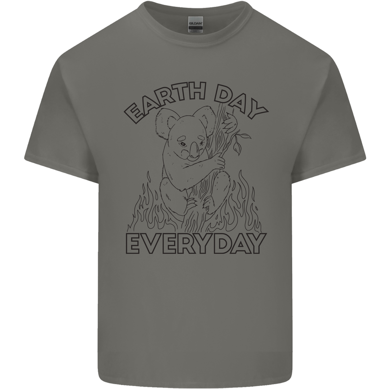 Koala Bear Earth Day Everyday Climate Change Kids T-Shirt Childrens Charcoal