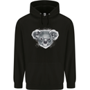 Koala Bear Head Childrens Kids Hoodie Black