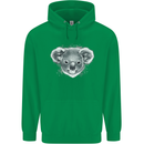 Koala Bear Head Childrens Kids Hoodie Irish Green