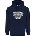 Koala Bear Head Childrens Kids Hoodie Navy Blue