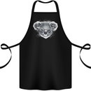 Koala Bear Head Cotton Apron 100% Organic Black