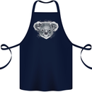 Koala Bear Head Cotton Apron 100% Organic Navy Blue