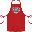 Koala Bear Head Cotton Apron 100% Organic Red