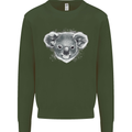 Koala Bear Head Kids Sweatshirt Jumper Forest Green