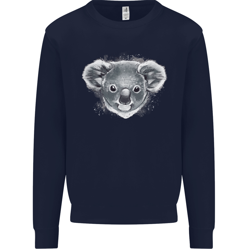 Koala Bear Head Kids Sweatshirt Jumper Navy Blue