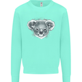 Koala Bear Head Kids Sweatshirt Jumper Peppermint