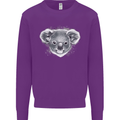 Koala Bear Head Kids Sweatshirt Jumper Purple