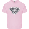 Koala Bear Head Kids T-Shirt Childrens Light Pink