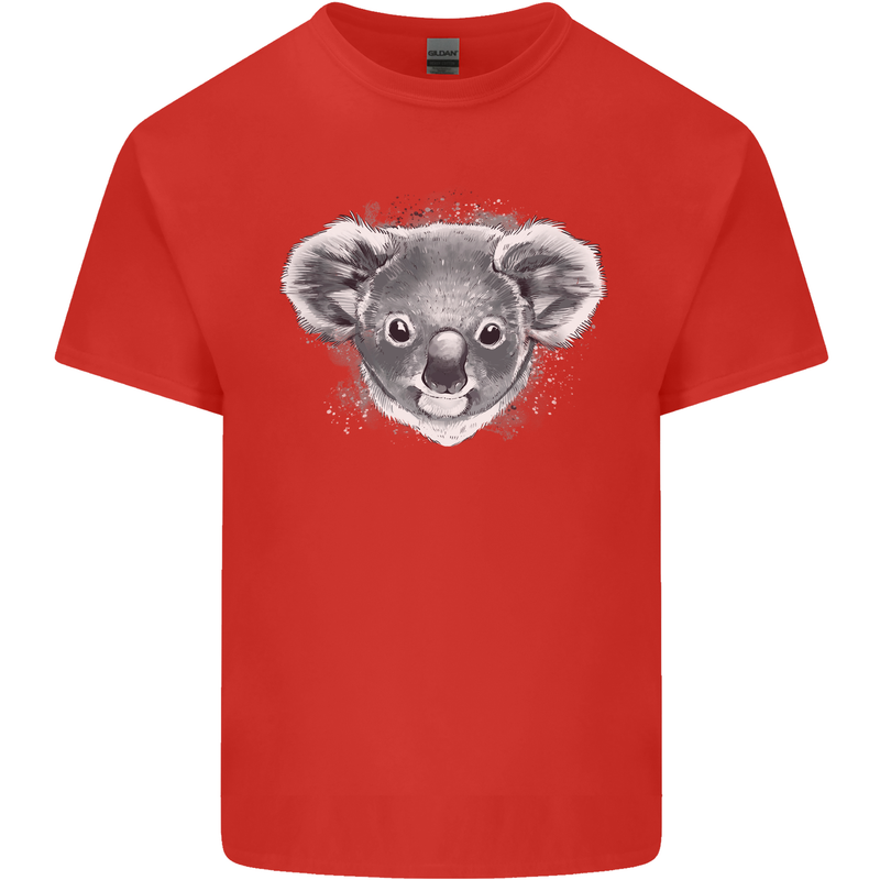 Koala Bear Head Kids T-Shirt Childrens Red