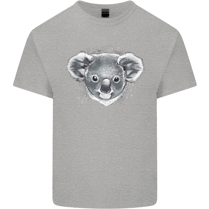 Koala Bear Head Kids T-Shirt Childrens Sports Grey
