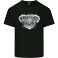 Koala Bear Head Mens Cotton T-Shirt Tee Top Black