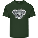 Koala Bear Head Mens Cotton T-Shirt Tee Top Forest Green