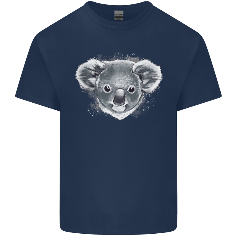 Koala Bear Head Mens Cotton T-Shirt Tee Top Navy Blue