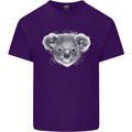 Koala Bear Head Mens Cotton T-Shirt Tee Top Purple