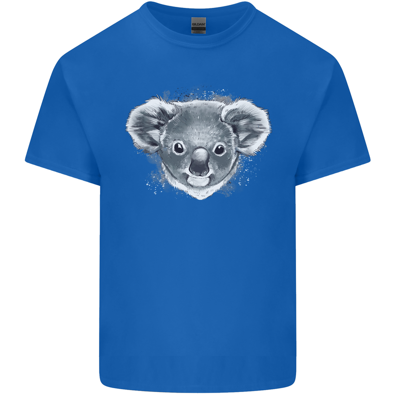 Koala Bear Head Mens Cotton T-Shirt Tee Top Royal Blue