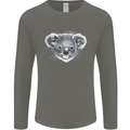 Koala Bear Head Mens Long Sleeve T-Shirt Charcoal