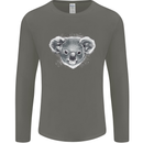 Koala Bear Head Mens Long Sleeve T-Shirt Charcoal