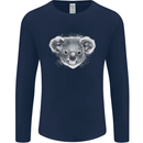 Koala Bear Head Mens Long Sleeve T-Shirt Navy Blue
