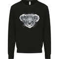 Koala Bear Head Mens Sweatshirt Jumper Black