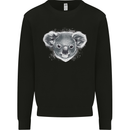 Koala Bear Head Mens Sweatshirt Jumper Black