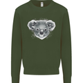 Koala Bear Head Mens Sweatshirt Jumper Forest Green