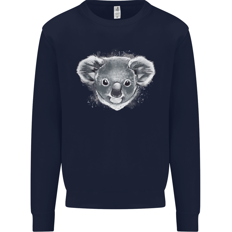 Koala Bear Head Mens Sweatshirt Jumper Navy Blue