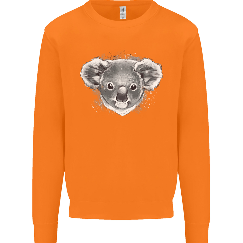 Koala Bear Head Mens Sweatshirt Jumper Orange