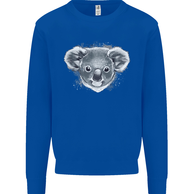 Koala Bear Head Mens Sweatshirt Jumper Royal Blue