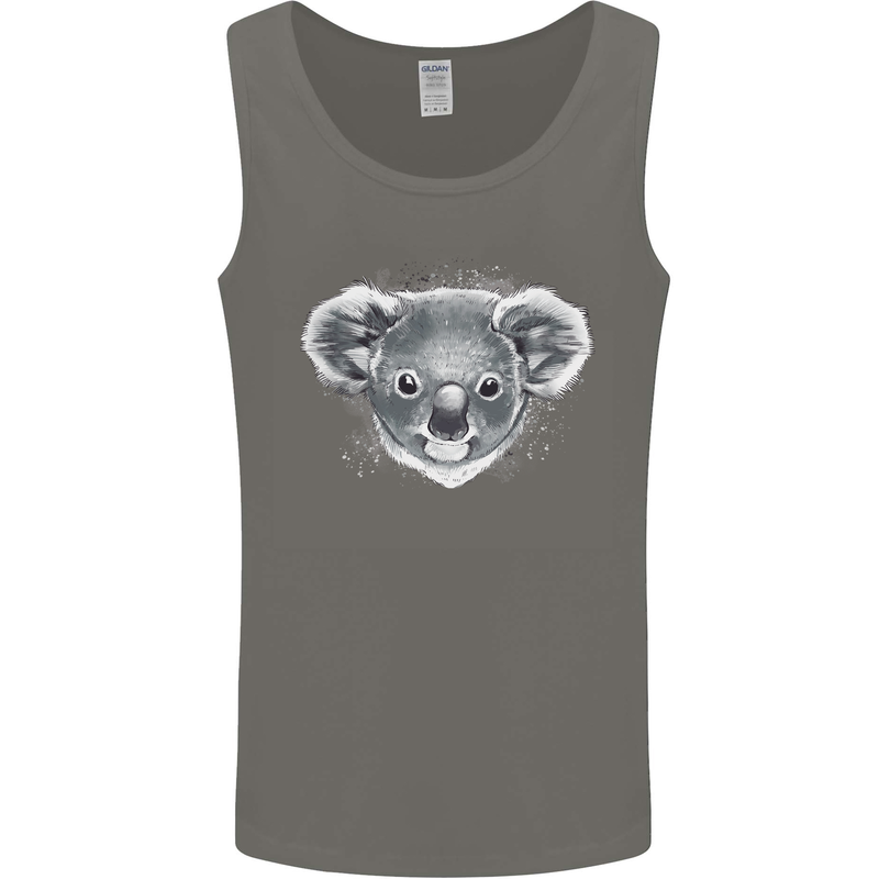 Koala Bear Head Mens Vest Tank Top Charcoal
