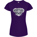 Koala Bear Head Womens Petite Cut T-Shirt Purple