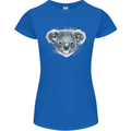 Koala Bear Head Womens Petite Cut T-Shirt Royal Blue