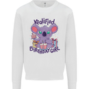 Koalified Birthday Girl 3rd 4th 5th 6th 7th 8th 9th Kids Sweatshirt Jumper White