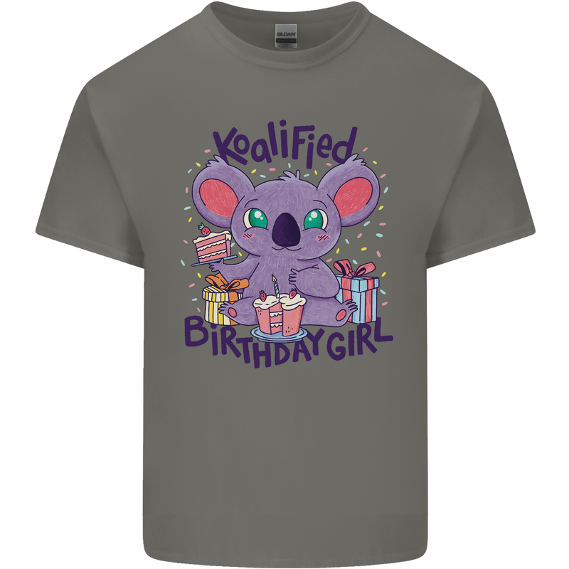 Koalified Birthday Girl 3rd 4th 5th 6th 7th 8th 9th Kids T-Shirt Childrens Charcoal
