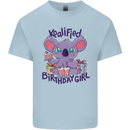 Koalified Birthday Girl 3rd 4th 5th 6th 7th 8th 9th Kids T-Shirt Childrens Light Blue