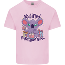 Koalified Birthday Girl 3rd 4th 5th 6th 7th 8th 9th Kids T-Shirt Childrens Light Pink
