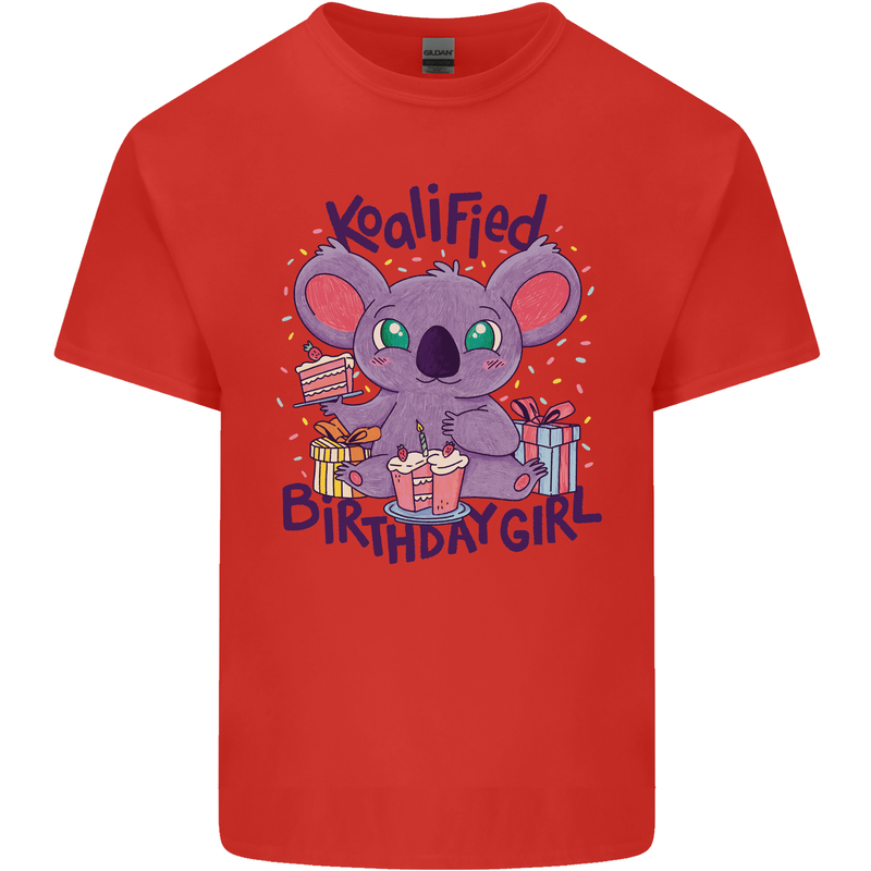 Koalified Birthday Girl 3rd 4th 5th 6th 7th 8th 9th Kids T-Shirt Childrens Red